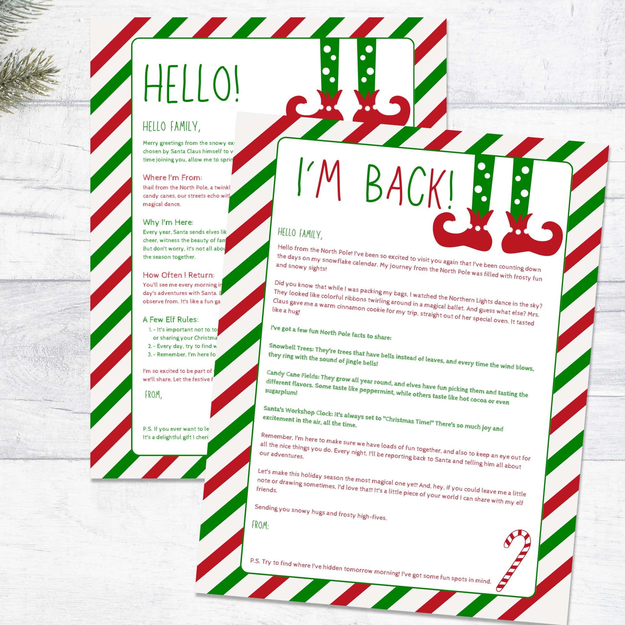 elf on the shelf arrival letter - over the big moon